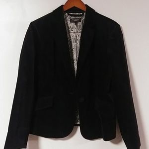 Talbots, line, black velvet jacket